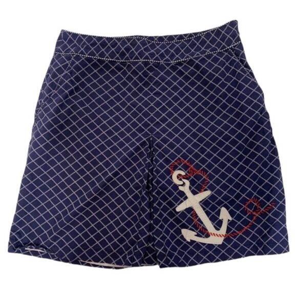 L.L. Bean Dresses & Skirts - L.L. Bean nautical anchor A-line skirt sz 6P